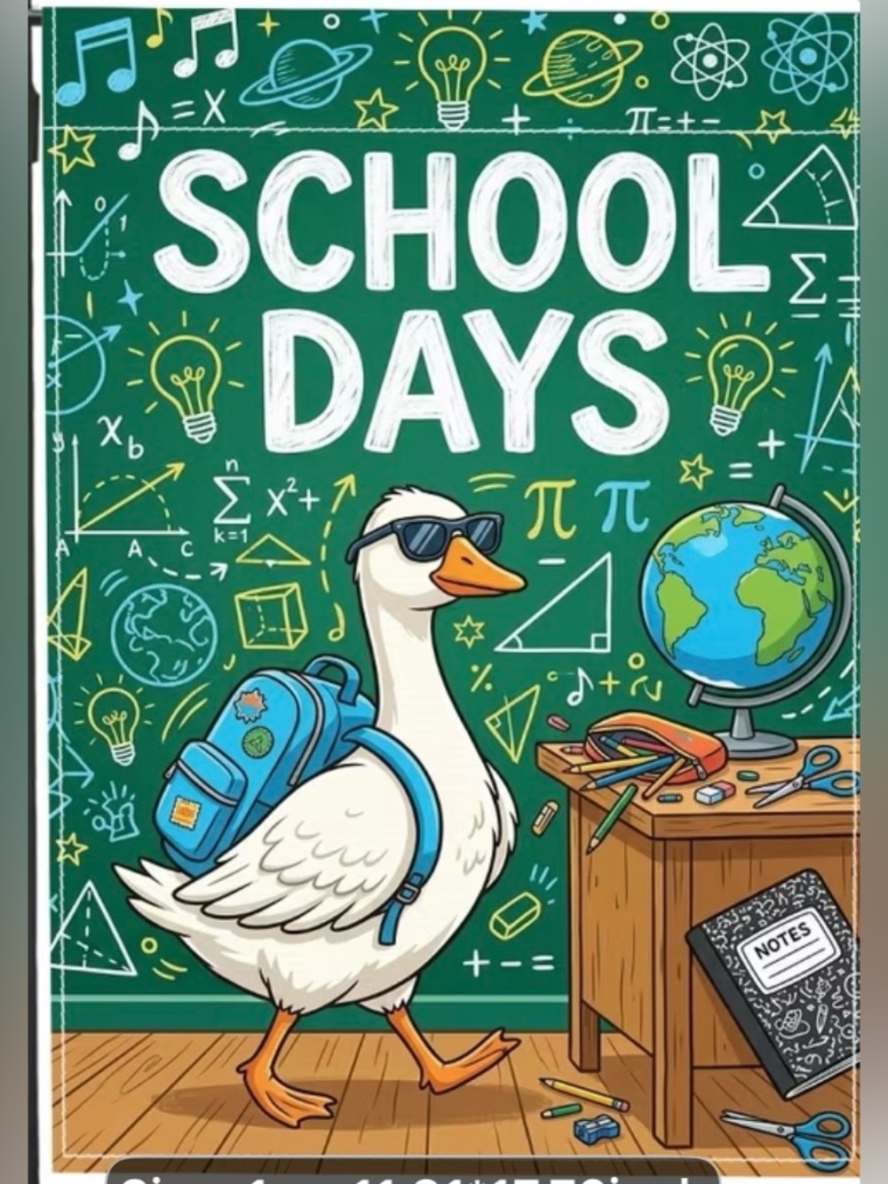 School Days Goose Garden Flag